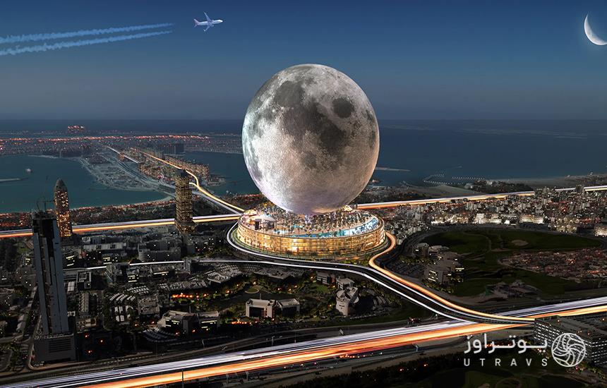 پروژه «ماه دبی» که یک ماه مصنوعی غول‌پیکر در شهر است و هنوز ساخته نشده.